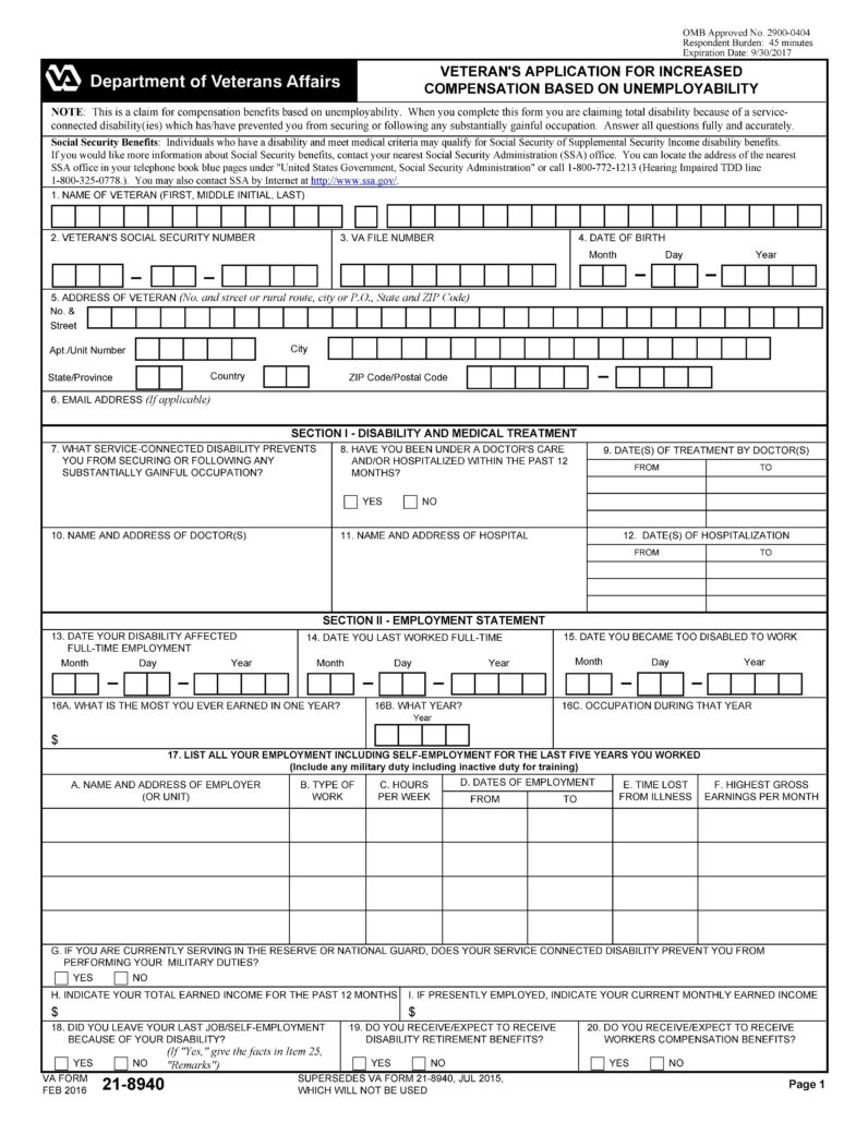 Va Form 21 4192 | Business Form Templates