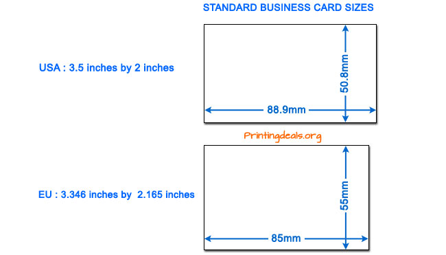 Business Card Sizes