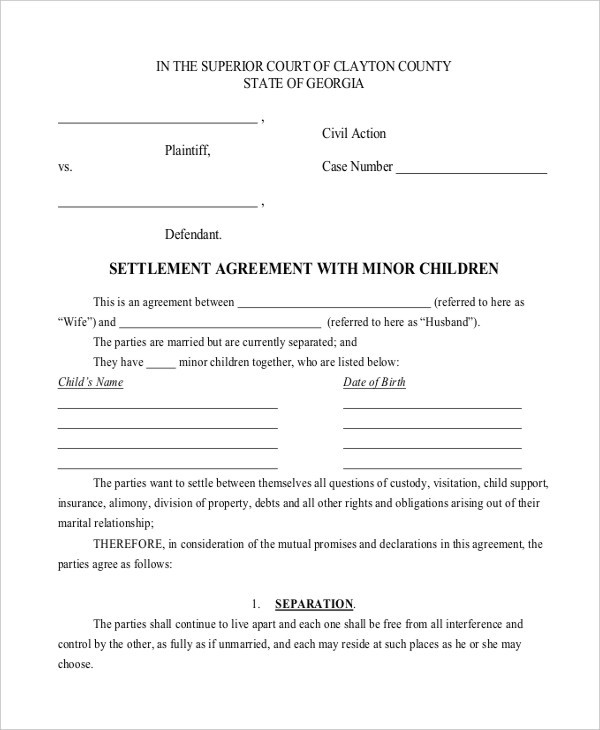 Visitation Agreement Template amulette