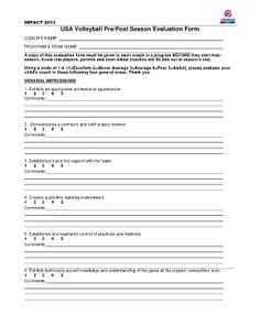 Sample Volleyball Evaluation Forms 7+ Free Documents in Word, PDF
