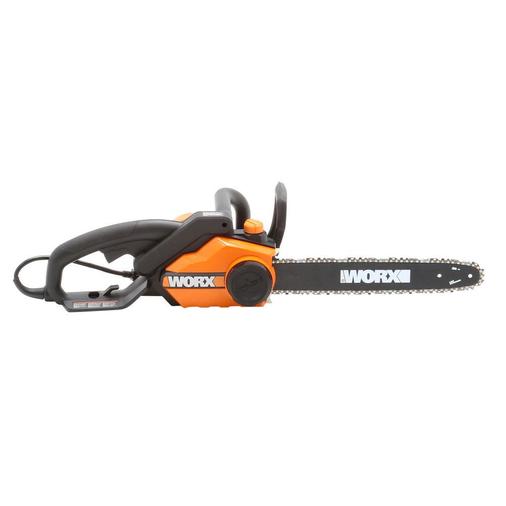 Worx 16 in. 14.5 Amp Electric Chainsaw WG303.1 The Home Depot