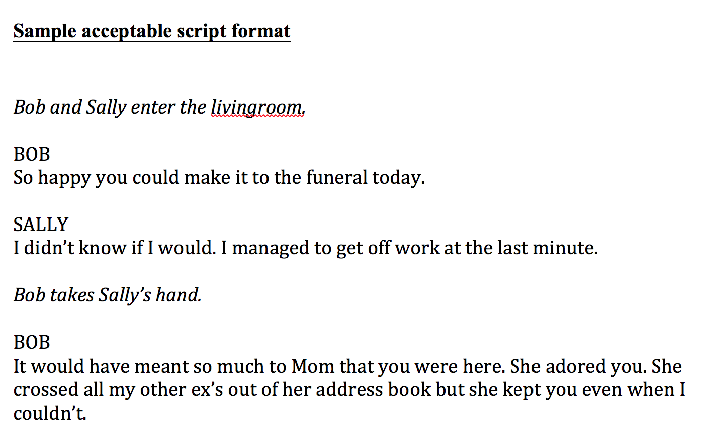 play writing format Koto.npand.co